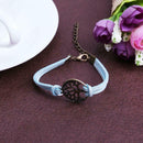 Korean Retro Big Tree Circle Shape Fashion Concise Bracelets Jewelry(Blue) A