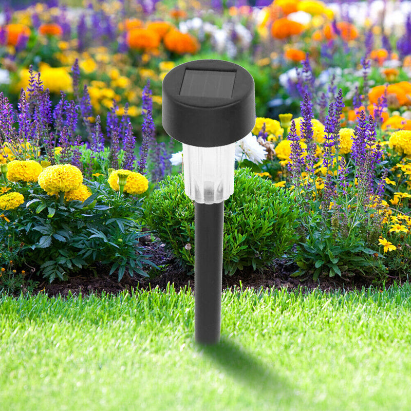 10x LED Solar Lawn Lamp Outdoor Garden Yard Bollard Light (Warm Light)