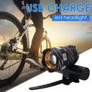 T6 LED Bicycle Front Light USB Rechargeable IP65 Cycling Headlight Flashlight