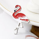 Cartoon Animal Enamel Flamingo Collar Pin Corsage Brooch Jewelry Girls Wome@