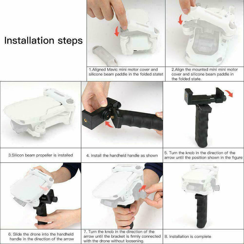 For DJI Mavic Mini Drone Mounting Handheld Stabilizer Clip Holder Bracket E4G8