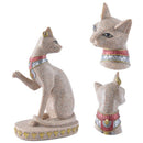 Cottage Sandstone Ancient Egyptian Mau Cat Statue Handmade Marble Sculpture