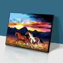 Horse 5D DIY Full Round Drill Diamond Painting Landscape Mosaic Beadworks