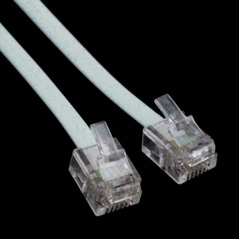 7FT Line Cord Cable 6P6C RJ12 RJ11 DSL Modem Fax Phone Telephone Landline Y S3G9