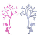 Metal Cutting Dies Stencils Tree Girl for DIY Embossing Scrapbooking Album