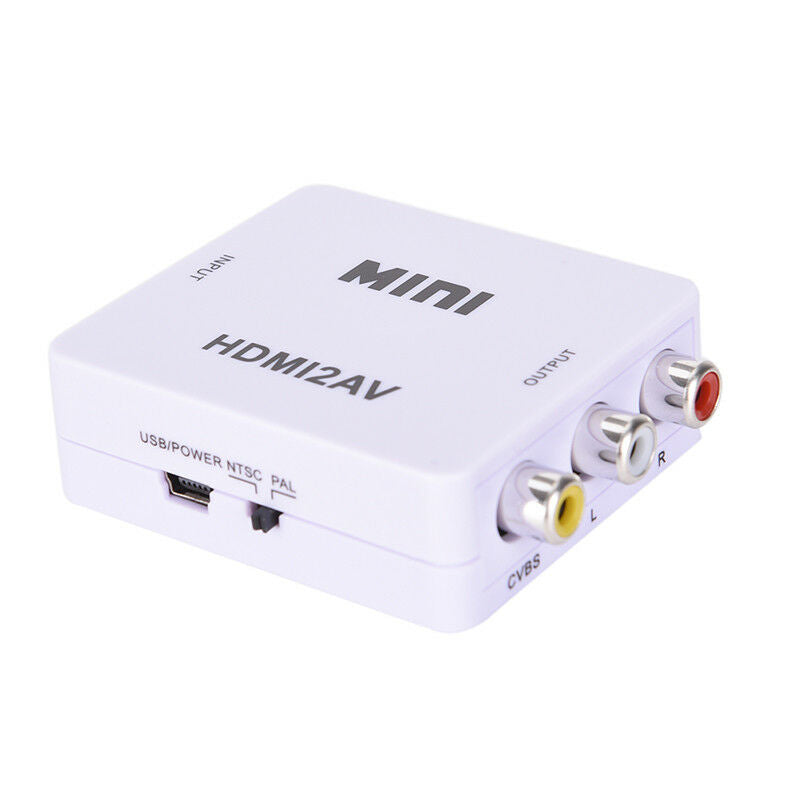 Mini 1080P HDMI Composite to RCA Audio Video AV CVBS Converter Adapter For TV ï¼W
