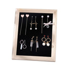 Flannelette Solid Wood Photo Frame Jewelry Display Rack Earrings Show Stand