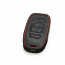 Car Leather 4-Buttons Key Chain Holder Cover Case For HYQ14AHC Subaru BRZ WRX