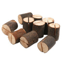 10pcs Wooden Wedding Place Name Card Stand Table Number Memo Holder Decor