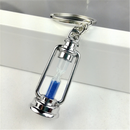 Women Men Lovers Unique Lamp Shape Metal Hourglass Key Chain Keyring Gift TR