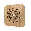 Snowflake Mode Wooden Night Light Bedroom Decor Lights Usb Light Switch Gif