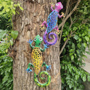 2pcs Iron Art Living Room Wall Decor Outdoor Garden Home Metal Gecko Bedroom