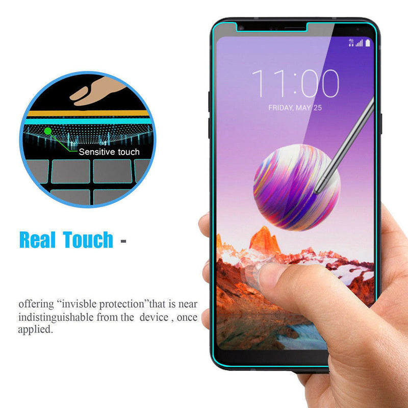 Authentic 2.5D 9H Bubble-Free Tempered Glass Screen Protector Film f. LG Stylo 4