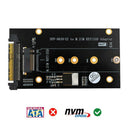 M.2 Key M NVM-express SATA SSD to SFF-8639 U.2 M.2 Key M Adapter w/Heat Sink