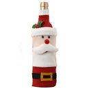 Wine Bottle Cover Christmas Decors Cartoon Dust Cover for Home Table (A)