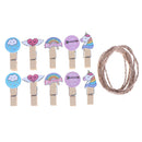 10pcs Wooden Clip Wedding Fashion Wood Clip Cute Photo Wall C ^