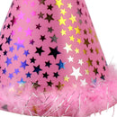 1set Dog Headband Sequins Hat Saliva Towel Birthday Decor Costume (Pink)