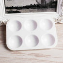 12 Pcs Paint Palettes Rectangular Watercolor Palette Painting White 6 Well Tray