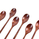 6x Kitchen Wooden Cooking Spoon Wood Soup Spoon Japanese Style Kitchen Uten Hn