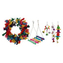 5PCS String of Balls Bells Rope Swing Perch for Small Animal Hamster Squirrel