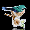 2pcs DIY Flower Craft Sewing Embroidered Sew/Iron On Applique Patch Birds YK