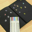 56K Black Paper Graffiti Notebook Sketch Book Diary Notepad Dr For Painting S6V9