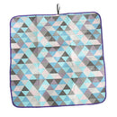 Waterproof Seat Cushion Mat for Travel Beach Camping Picnic Gray and Blue