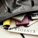 New fashion casual glossy alligator totes large capacity ladies simple shop A8B5