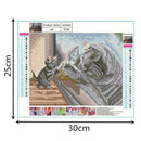 Full Circular 5D Diy Diamond Painting Cat Imagines Tiger Picture Diamond Em