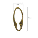 Pair Oval Push Gate Snap Open Hooks Spring Clips Ring Key Carabiner Snap DIY