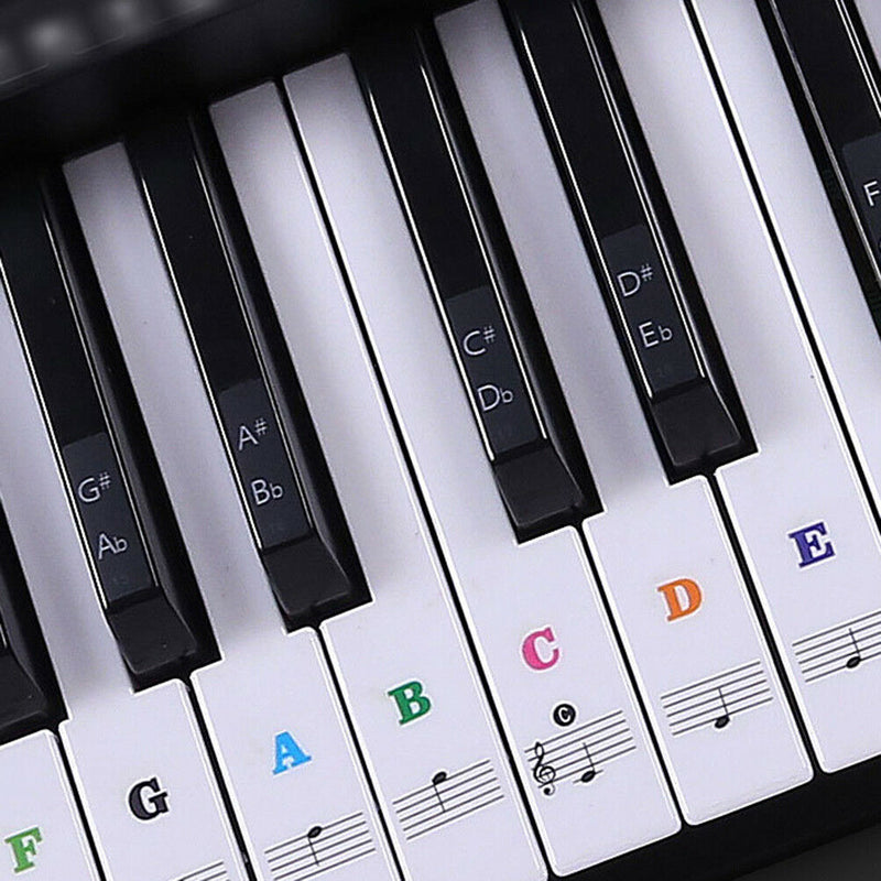 Keyboard Piano Multicolor Removable Piano and Keyboard Stickers for 49 61 76 N3C