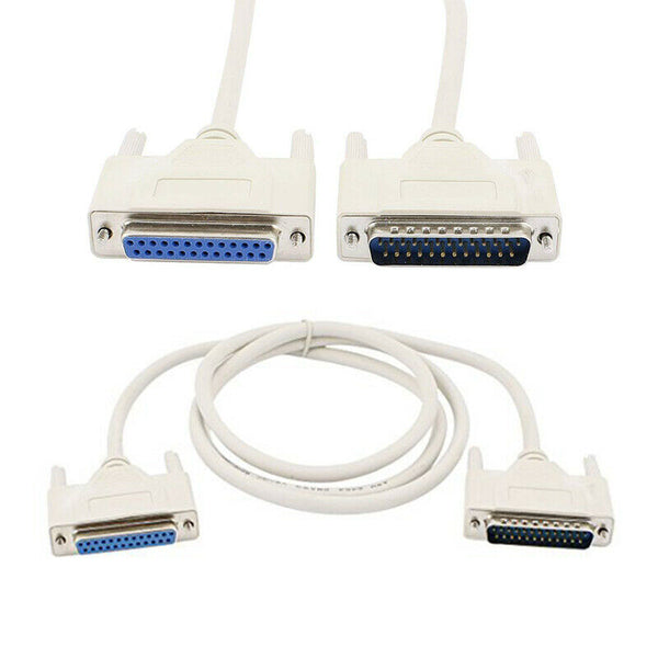 1.5M Male 25 Pin to Female DB25 Parallel Centronics Cable Replacement H2E4