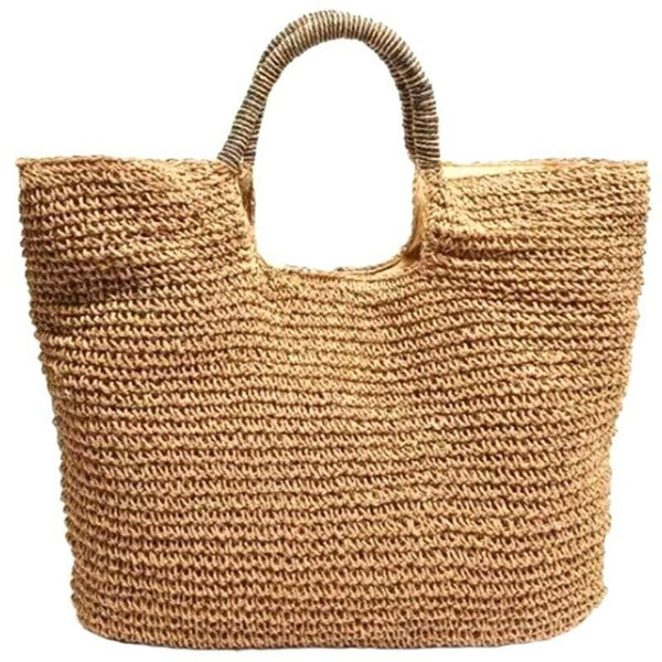 Fashion Summer Round Straw Bag Beach Rattan Women Handbag Totes Ladies Knit T3V3