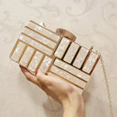 Acrylic Decoration Clutches Women Evening Bags Party Wedding Hand Bag Chain