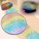 Rainbow Highlighter Shimmer Eyeshadow Palette Blusher Contour Powder Makeup LJK