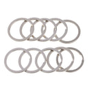 Metal - 30mm Flat Split Rings - Circular Keychain - Pack of 10 - Home Use