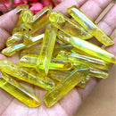 1PC Yellow Natural Quartz Crystal Stones Point Healing Treatment Stone Decor 3c