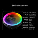 12cm 3Pin Cooler Pressurizing Down Style Aperture RGB CPU Cooling Fan Radiator