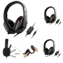 3.5mm Wired Gaming Headset Headphone Mic for PS4 PC Laptop Smartphone Red