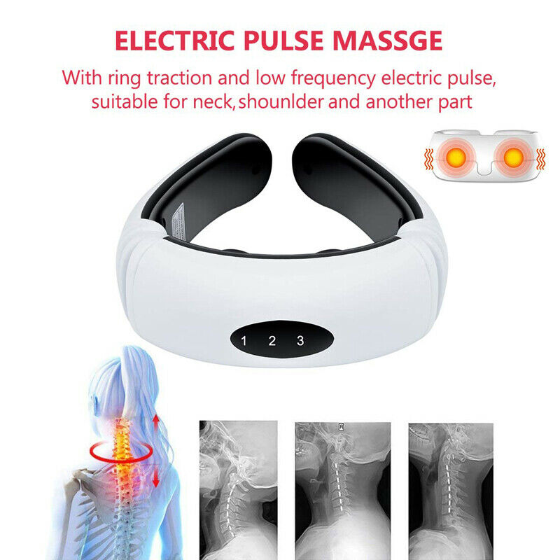 Electric Pulse Back and Neck Massager Far Infrared Heating Pain Relief CareBX