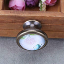 Butterfly Flower Door Knob Handle Cupboard Drawer Cabinet Wardrobe Pull