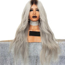 68cm Long Straight Slight Curl Hair Full Wig Synthetic Hair Heat Resistant Wig