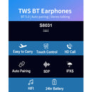 Mini Ture Wireless Stereo Bluetooth 5.0 TWS Earbuds Headset w/ Charging Case
