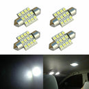 White 12V LED Interior Map Dome Trunk Lights 31mm Festoon New Bulbs C7V3