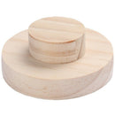 Round Organizer Unfinished Unpainted Wooden Bracelet Earrings Ring Holder J