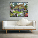 Painting By Numbers Kit DIY Garden House Canvas Oil Art Picture Home Decor