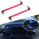 Red Adjust Front Bumper Lip Splitter Strut Rod Tie Support Bars For car 8"-11RSE