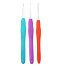 3Pc/set Crochet Hook with Soft Grip Handles Knitting Needles Aluminum 3 Size