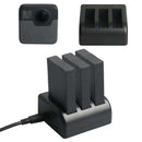 5V/2.1A 3 Battery Charging Charger Micro USB Port for GoPro Fusion Action Camera