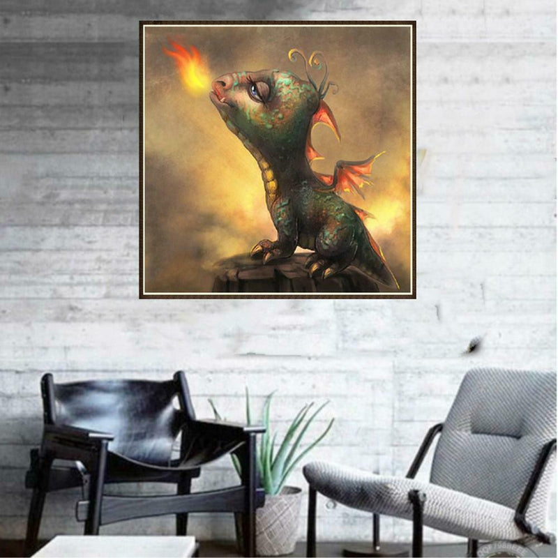 Dinosaur 5D Round Diamond Painting Embroidery DIY Needlework Cross Stitch/A